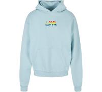 Merchcode Sweat-shirt 'Love Teddy' bleu clair / vert / noir, Taille S