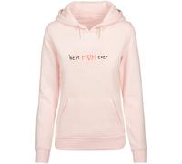 Merchcode Sweat-shirt 'Mothers Day - Best mom ever' poudre / rouge clair / noir, Taille XS