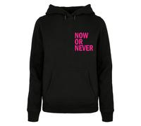 Merchcode Sweat-shirt 'Now Or Never' rose / noir, Taille M