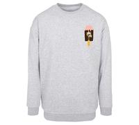 Merchcode Sweat-shirt 'Summer - Icecream' gris chiné / orange / rose / noir, Taille XXL