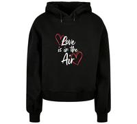 Merchcode Sweat-shirt 'Valentines Day - Love is in the Air' rouge sang / noir / blanc, Taille S