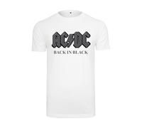MERCHCODE T-shirt ACDC Back In Black blanc - Taille M
