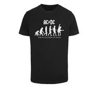 Merchcode T-Shirt 'ACDC - Evolution Of Rock' noir / blanc, Taille XXL