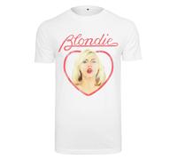 Merchcode T-shirt 'Blondie Heart Of Glass' mastic / jaune clair / grenadine / blanc, Taille XXXL