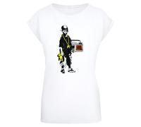 Merchcode T-shirt 'Boy With Teddy' mélange de couleurs / blanc, Taille L