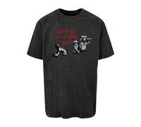 Merchcode T-Shirt 'Brandalised - In The Same Boat' gris foncé / rouge / noir / blanc, Taille M