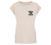 Merchcode T-shirt 'Break The Rules 2' beige clair / noir, Taille M