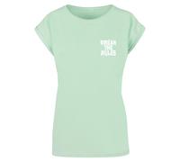 Merchcode T-shirt 'Break The Rules 2' menthe / blanc, Taille XXXL