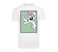 Mc Clothes Looney Tunes Bugs Bunny Funny Face Short Sleeve T-shirt Blanc 5XL Homme