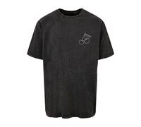 Merchcode T-Shirt 'Cherry' noir / blanc, Taille M