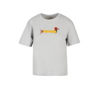 Merchcode T-shirt 'Christmas Dog' gris / orange / rouge, Taille XXXL