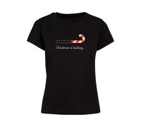 Merchcode T-shirt 'Christmas Loading' rouge / noir / blanc cassé, Taille M