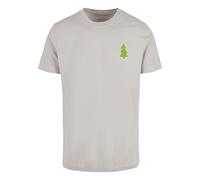 Merchcode T-Shirt 'Christmas Vibes' gris / vert / rouge, Taille M