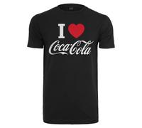 Merchcode T-Shirt 'Coca Cola I Love Coke' rouge / noir / blanc, Taille 5XL