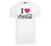 Merchcode T-Shirt 'Coca Cola I Love Coke' rouge / noir / blanc, Taille XL