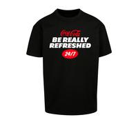Merchcode T-Shirt 'Coca Cola Refreshed' rouge / noir / blanc, Taille XS
