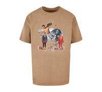 Merchcode T-Shirt 'Crowded House - Fan Art' camel / rouge sang / noir / blanc, Taille XL