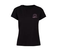 Merchcode T-shirt 'Die Flippers - Lotosblume' rose clair / noir, Taille XS