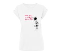 Merchcode T-shirt 'Dream Big' rouge / noir / blanc, Taille L