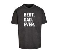 Merchcode T-Shirt 'Fathers Day - Best Dad Ever' noir / blanc, Taille XXXL
