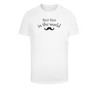 Merchcode T-Shirt 'Fathers Day - Best Dad In The World' noir / blanc, Taille 4XL