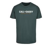 Merchcode T-Shirt 'Fathers Day - Call Of Daddy' vert / orange / blanc, Taille S