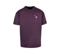 Merchcode T-Shirt 'Flamingo' beige / aubergine / rose / blanc, Taille XXL