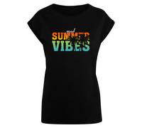 Merchcode T-shirt 'Good Summer Vibes' bleu / vert clair / orange / noir, Taille XL