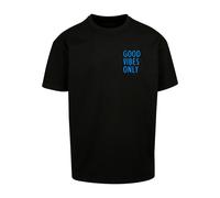 Merchcode T-Shirt 'Good Vibes Only' azur / noir, Taille XL