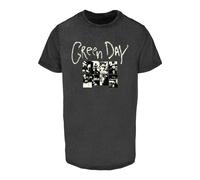 Merchcode T-Shirt 'Green Day Collage' noir / blanc, Taille XS