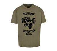 Merchcode T-Shirt 'Green Day Revolution Radio' olive / noir, Taille XL