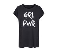 Merchcode T-shirt 'Grl Pwr' noir / blanc, Taille XL