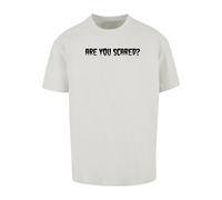 Merchcode T-Shirt 'Halloween - Are You Scared' greige / noir, Taille XS