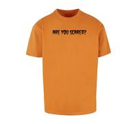 Merchcode T-Shirt 'Halloween - Are You Scared' orange foncé / noir, Taille M