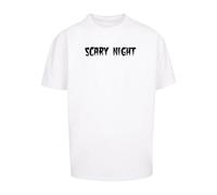 Merchcode T-Shirt 'Halloween - Scary Night' noir / blanc, Taille L