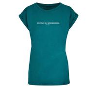 Merchcode T-shirt 'Hope' pétrole / blanc, Taille L