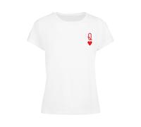 Merchcode T-shirt 'Hugs & Love - Queen of Hearts' rouge sang / blanc, Taille XXXL