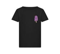 Merchcode T-Shirt 'Ice Cream Season' violet / noir, Taille 158-164