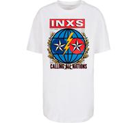 Merchcode T-shirt 'INXS - Calling All Nations' bleu / jaune / rouge / blanc, Taille M