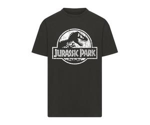 Merchcode T-Shirt 'Jurassic Park Distressed' noir / blanc, Taille XL