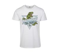 Merchcode T-Shirt 'Jurassic Park Raptors' bleu clair / olive / vert clair / blanc, Taille XS