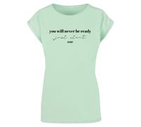 Merchcode T-shirt 'Just Start' menthe / noir, Taille XXXL