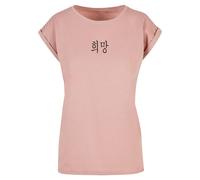 Merchcode T-shirt 'K Hope' rose ancienne / noir, Taille S
