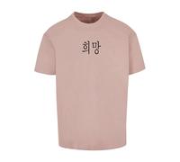 Merchcode T-Shirt 'K Hope' rose ancienne / noir, Taille XS