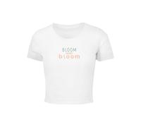 Merchcode T-shirt 'Ladies Spring - Bloom baby' vert foncé / pêche / blanc, Taille M