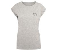 Merchcode T-shirt 'Ladies Spring' gris chiné / noir, Taille XXL