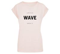 Merchcode T-shirt 'Ladies Summer' rose clair / noir, Taille XXXL