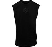 Merchcode T-Shirt 'Leaf Clover' gris argenté / noir, Taille XL