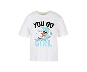 Merchcode T-shirt 'Lilo & Stitch You Go Girl' mélange de couleurs / blanc, Taille L