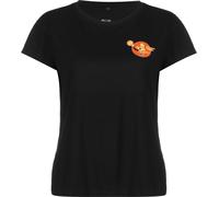 Merchcode T-shirt 'Lola' jaune pastel / rouge orangé / noir / blanc, Taille XS